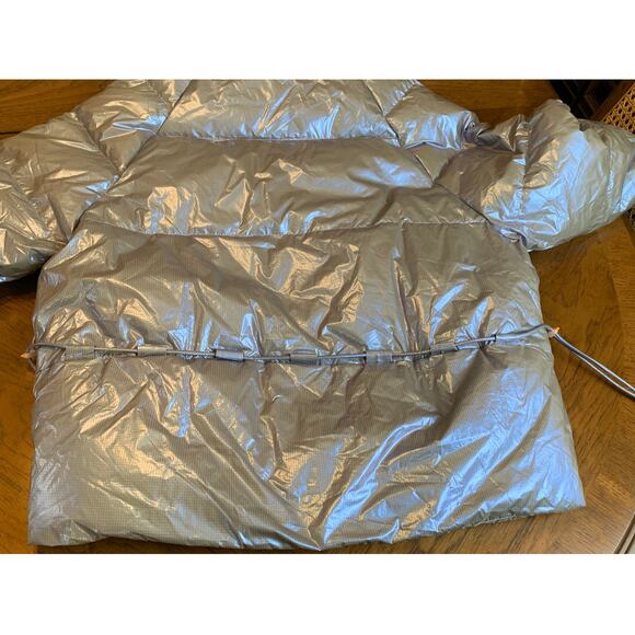 Women's Survival Metallic Down Jacket Puffer Starry Sky Gray Size S - Picture 14 of 16